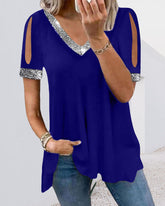 Solid t-shirt med paljetter